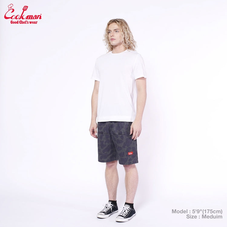 Cookman Chef Short Pants Front Pocket - Raindrop Camo : Gray