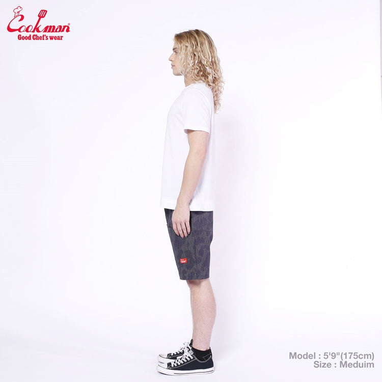 Cookman Chef Short Pants Front Pocket - Raindrop Camo : Gray