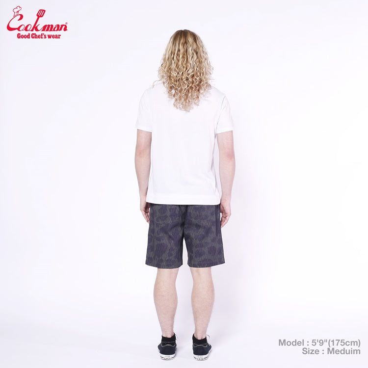 Cookman Chef Short Pants Front Pocket - Raindrop Camo : Gray