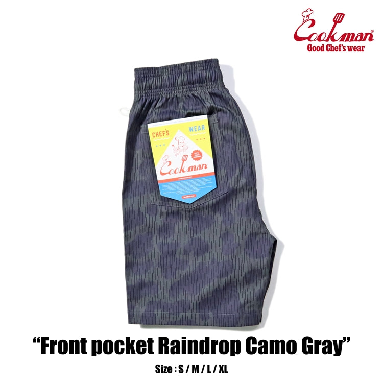 Cookman Chef Short Pants Front Pocket - Raindrop Camo : Gray