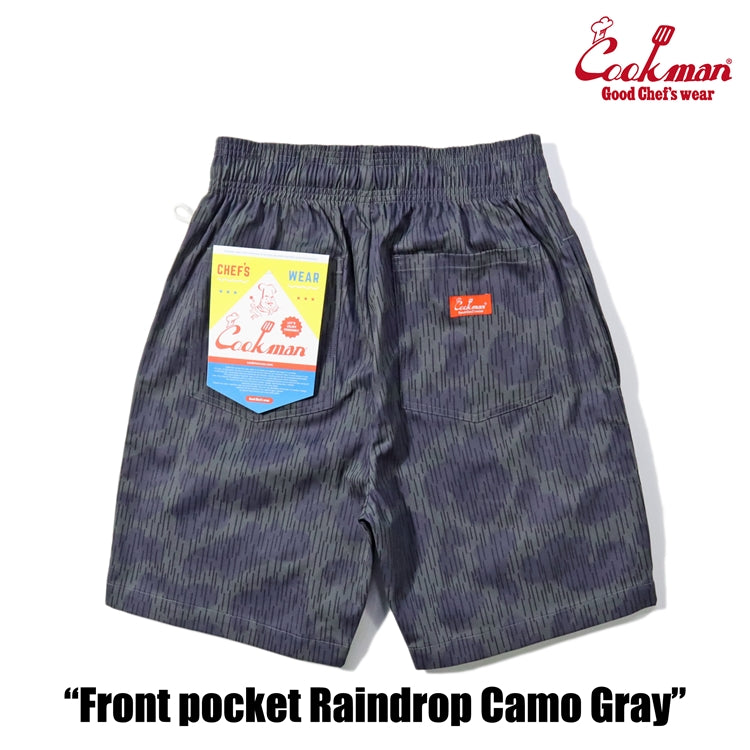 Cookman Chef Short Pants Front Pocket - Raindrop Camo : Gray
