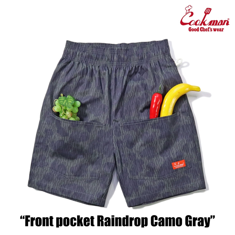 Cookman Chef Short Pants Front Pocket - Raindrop Camo : Gray