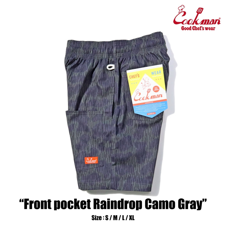 Cookman Chef Short Pants Front Pocket - Raindrop Camo : Gray