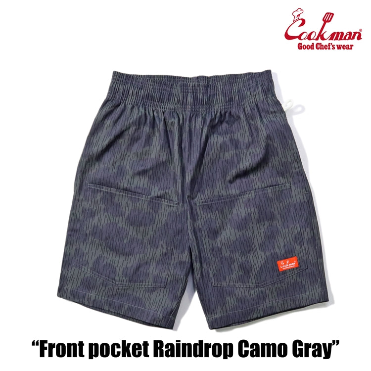 Cookman Chef Short Pants Front Pocket - Raindrop Camo : Gray