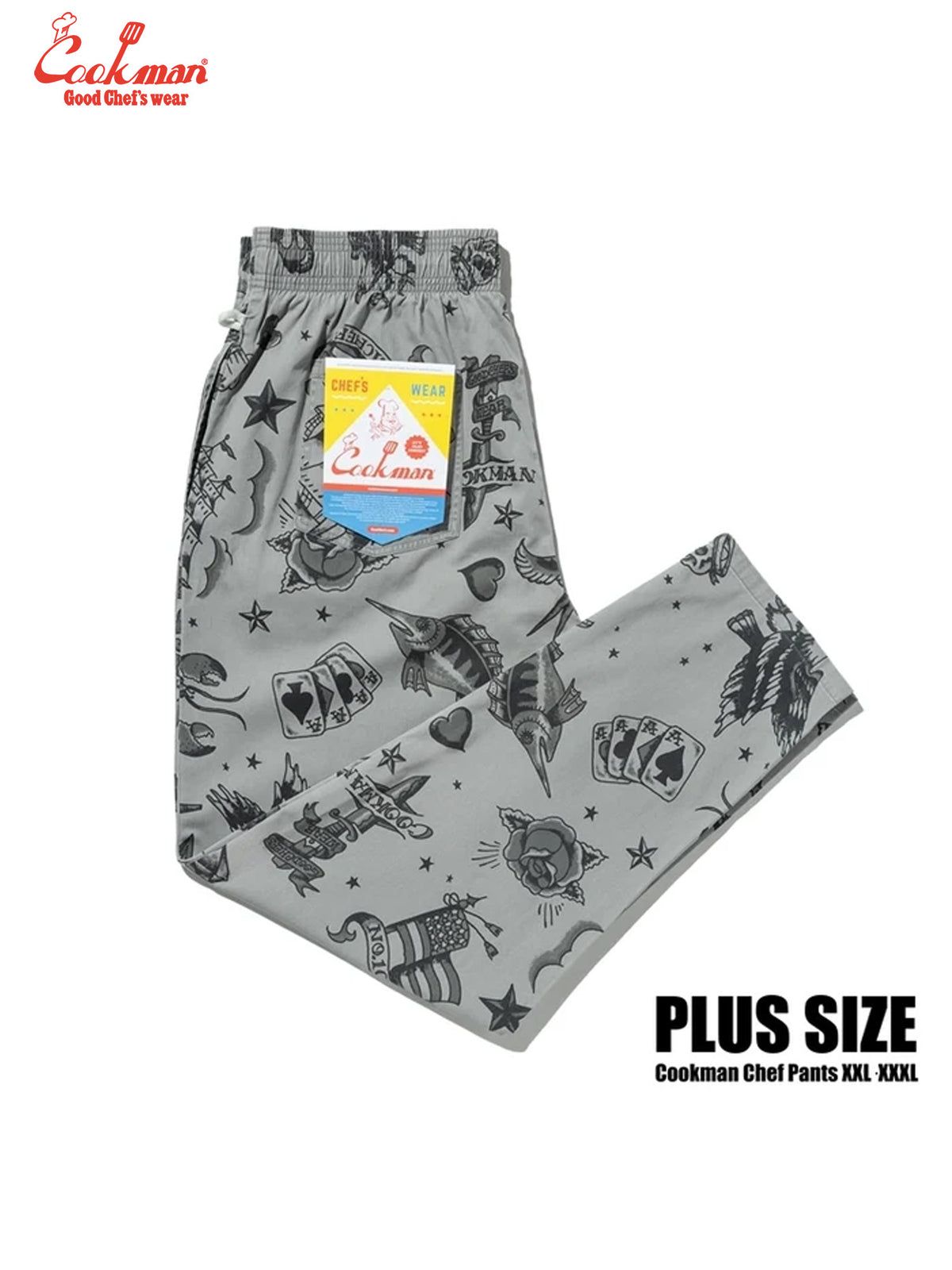 Chef Pants - Old Tattoo : Gray