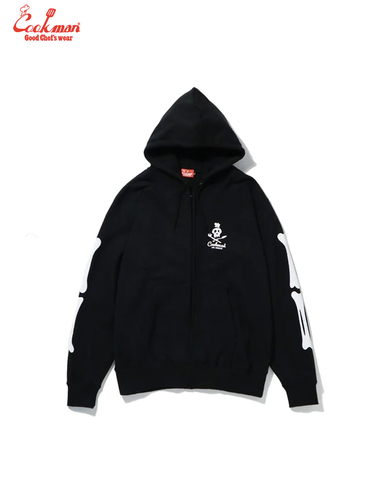 Zip-up Hoodie - Skull : Black