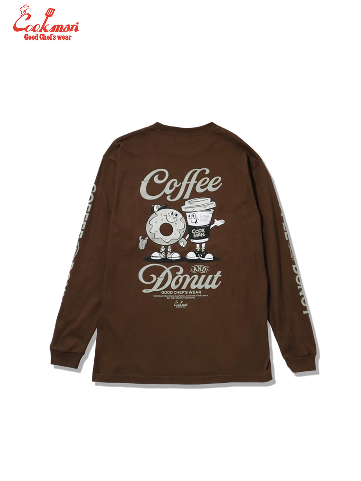 Long Sleeve Tees - Coffee & Donut : Dark Brown