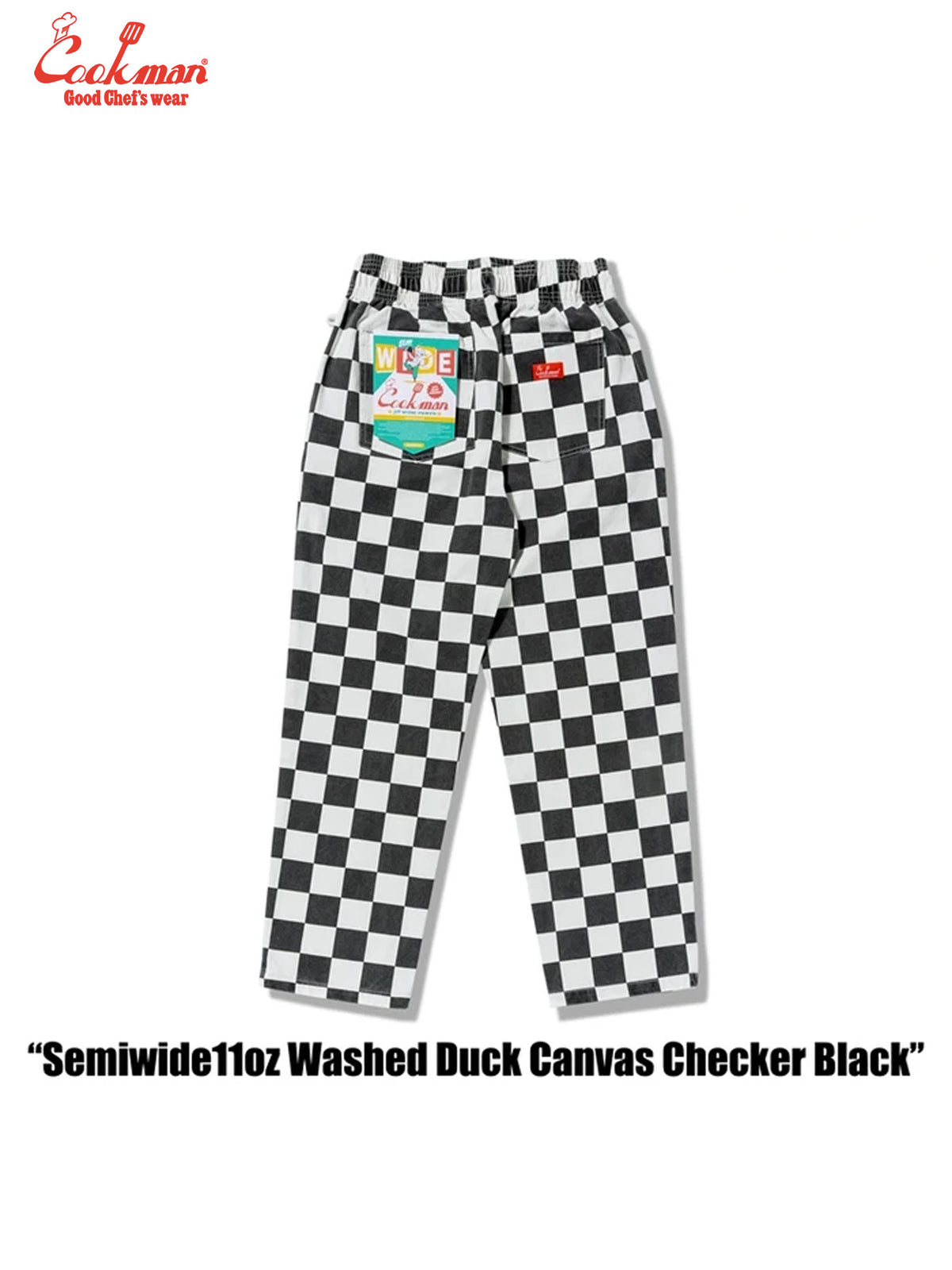 Chef Pants Semiwide - Washed Duck Canvas Checker : Black