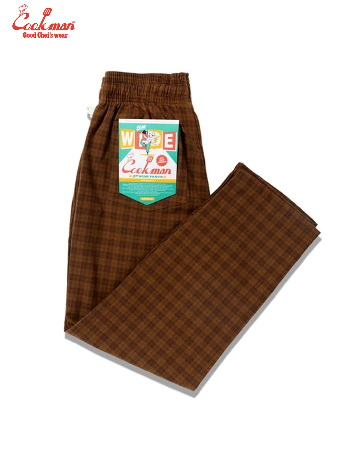 Chef Pants Semiwide - Light Tweed : Scottish Tartan Brown