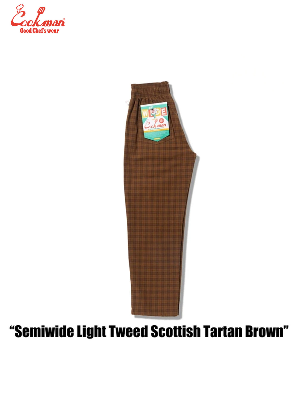 Chef Pants Semiwide - Light Tweed : Scottish Tartan Brown