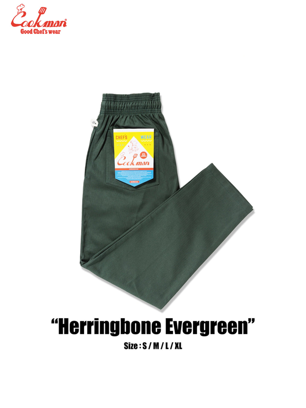 Chef Pants - Herringbone : Evergreen