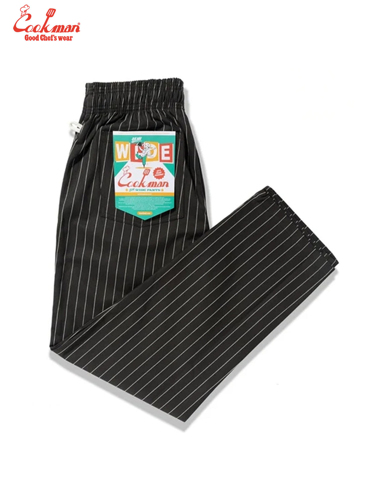 Chef Pants Semiwide - Herringbone Stripe : Charcoal