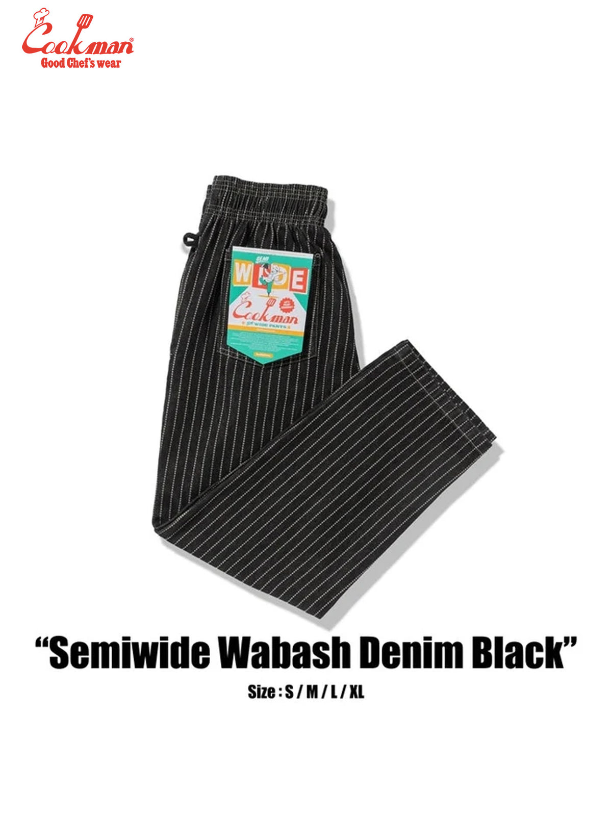 Chef Pants Semiwide - Wabash Denim : Black