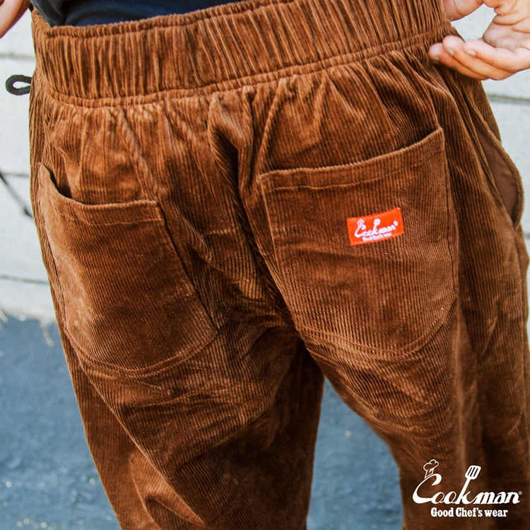 Cookman Chef Pants Semiwide - Black Belt Corduroy : Dark Brown
