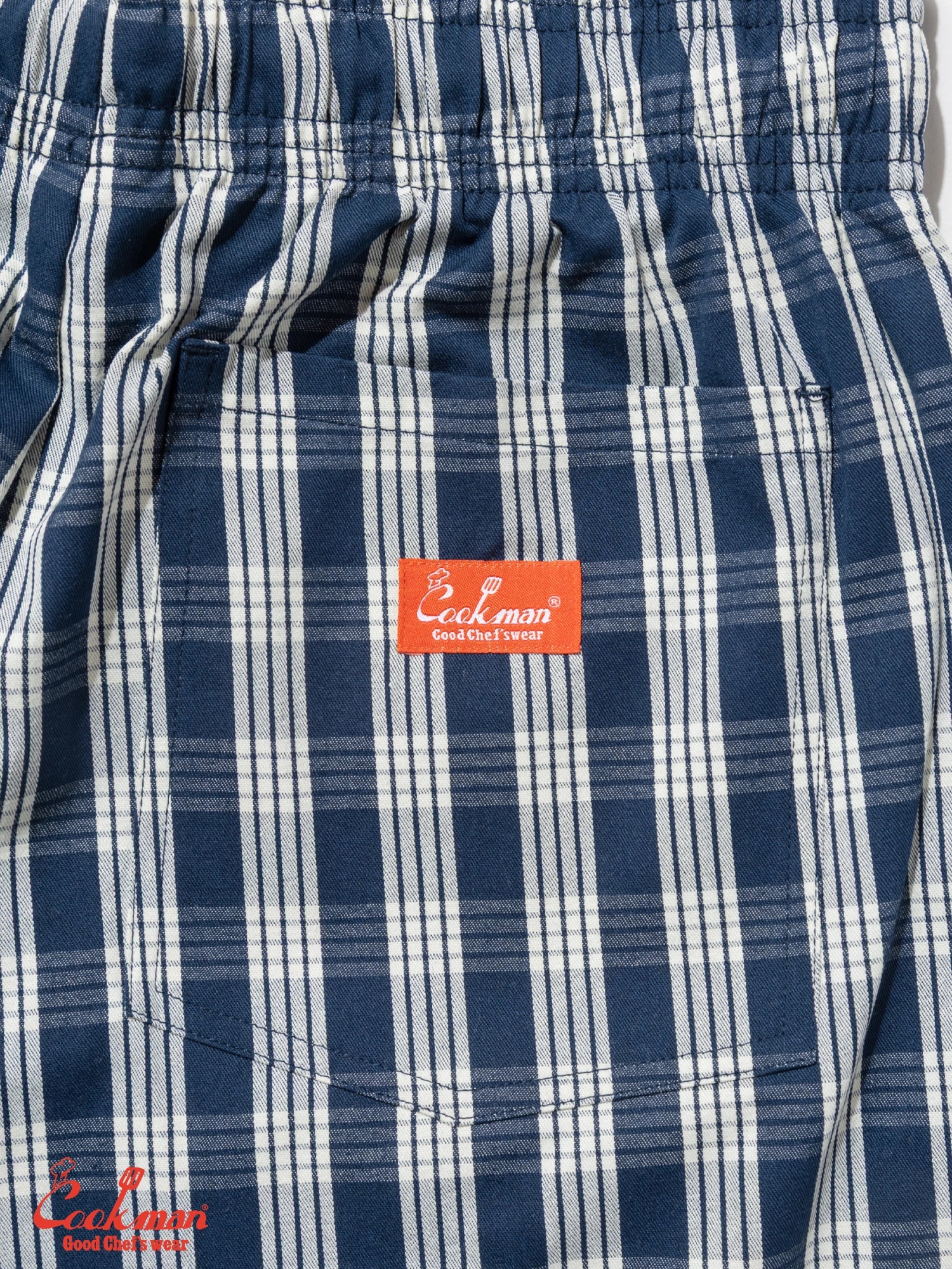 Cookman Chef Pants Semiwide - PALAKA Check : Navy