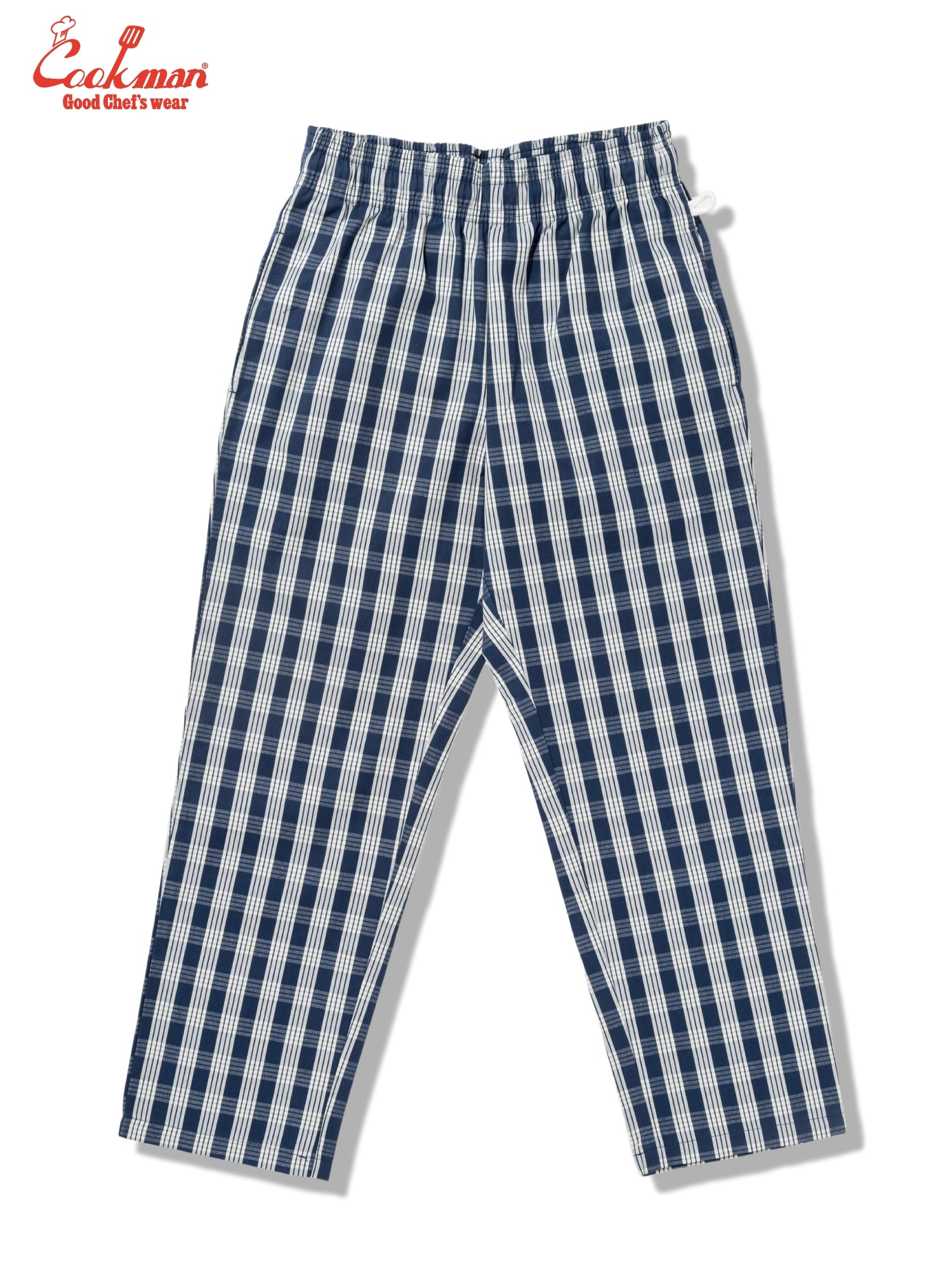 Cookman Chef Pants Semiwide - PALAKA Check : Navy
