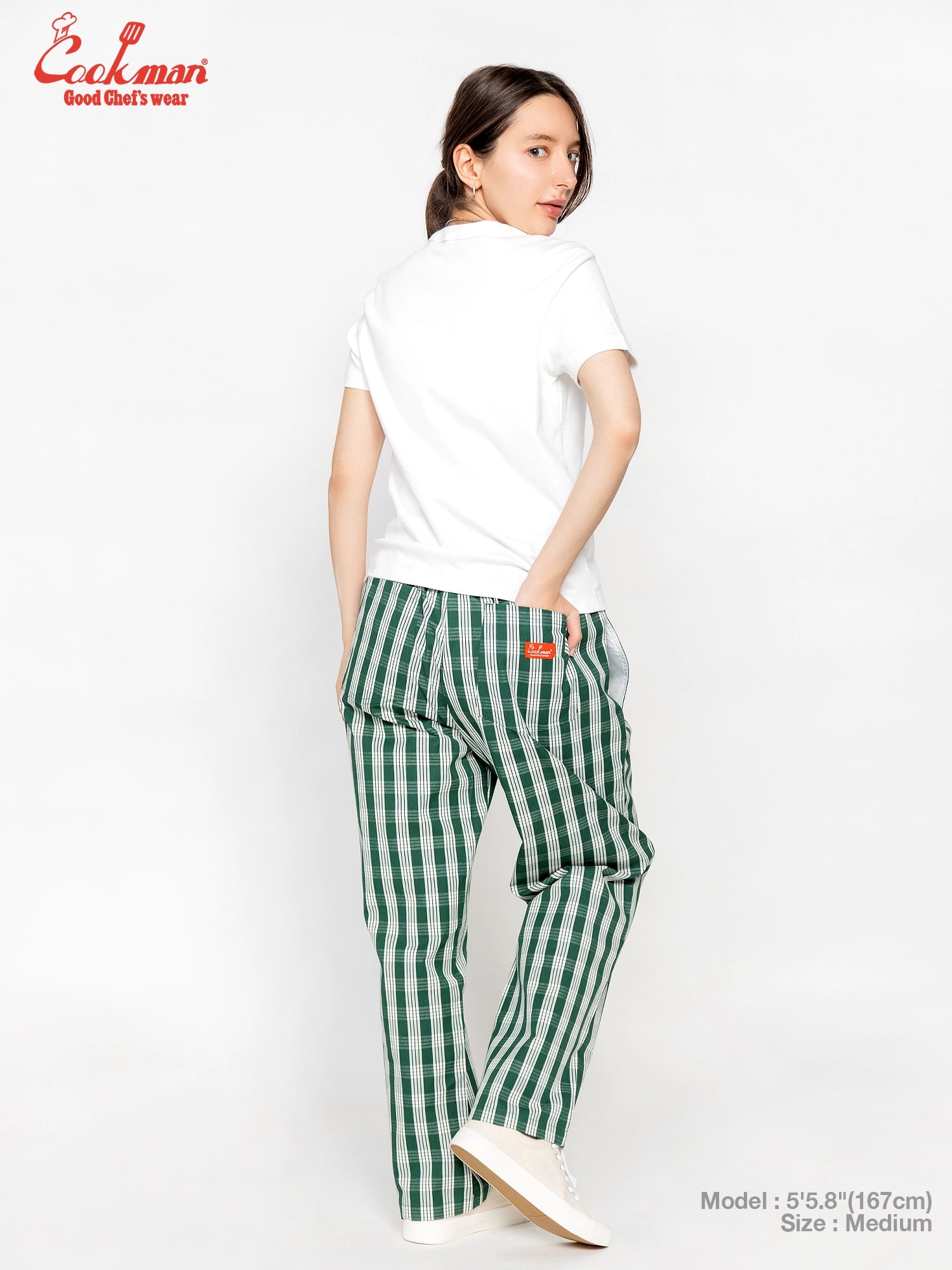 Cookman Chef Pants Semiwide - PALAKA Check : Green