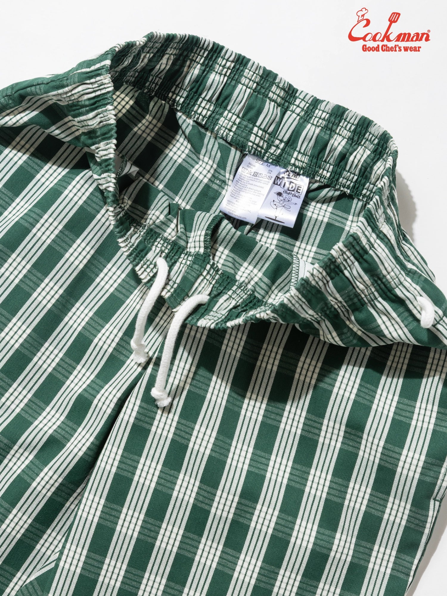 Cookman Chef Pants Semiwide - PALAKA Check : Green