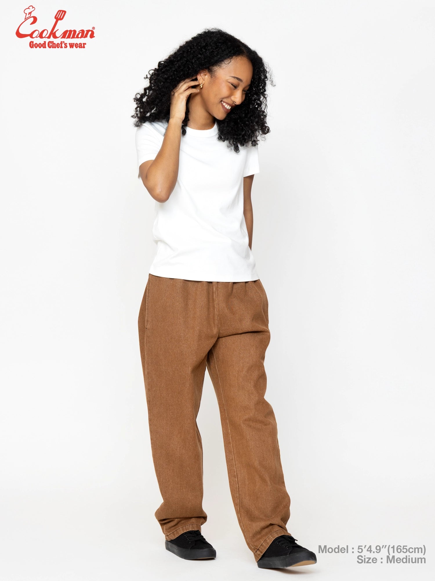 Cookman Chef Pants Semiwide - Denim : Brown