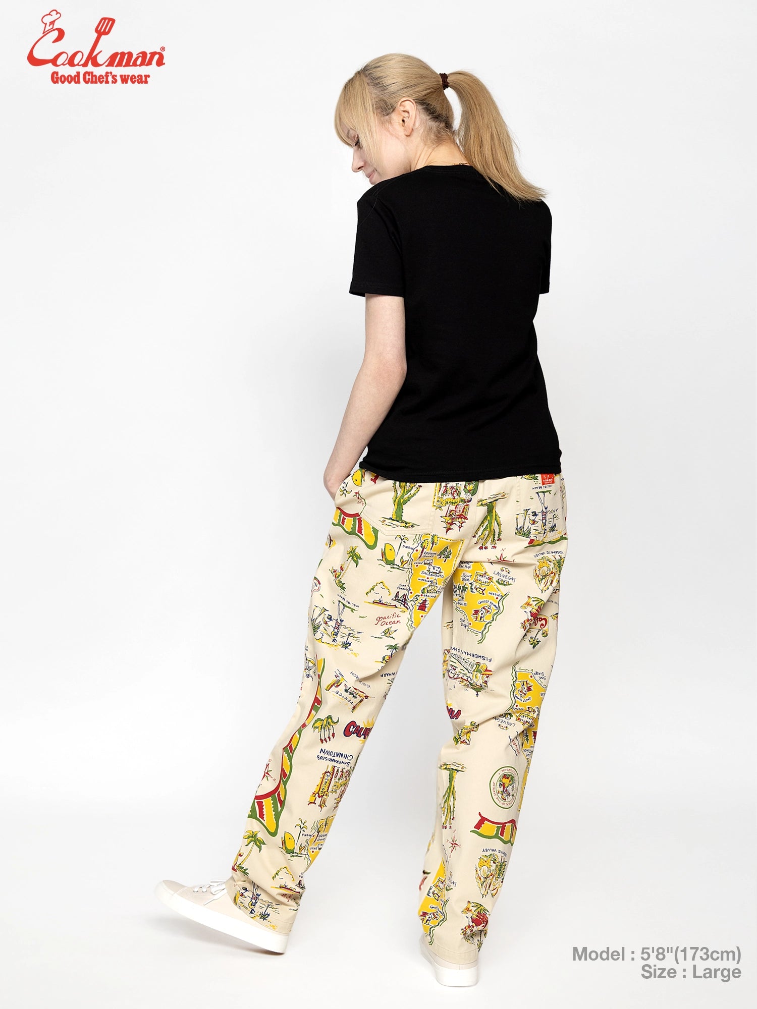 Cookman Chef Pants - Souvenir Map California
