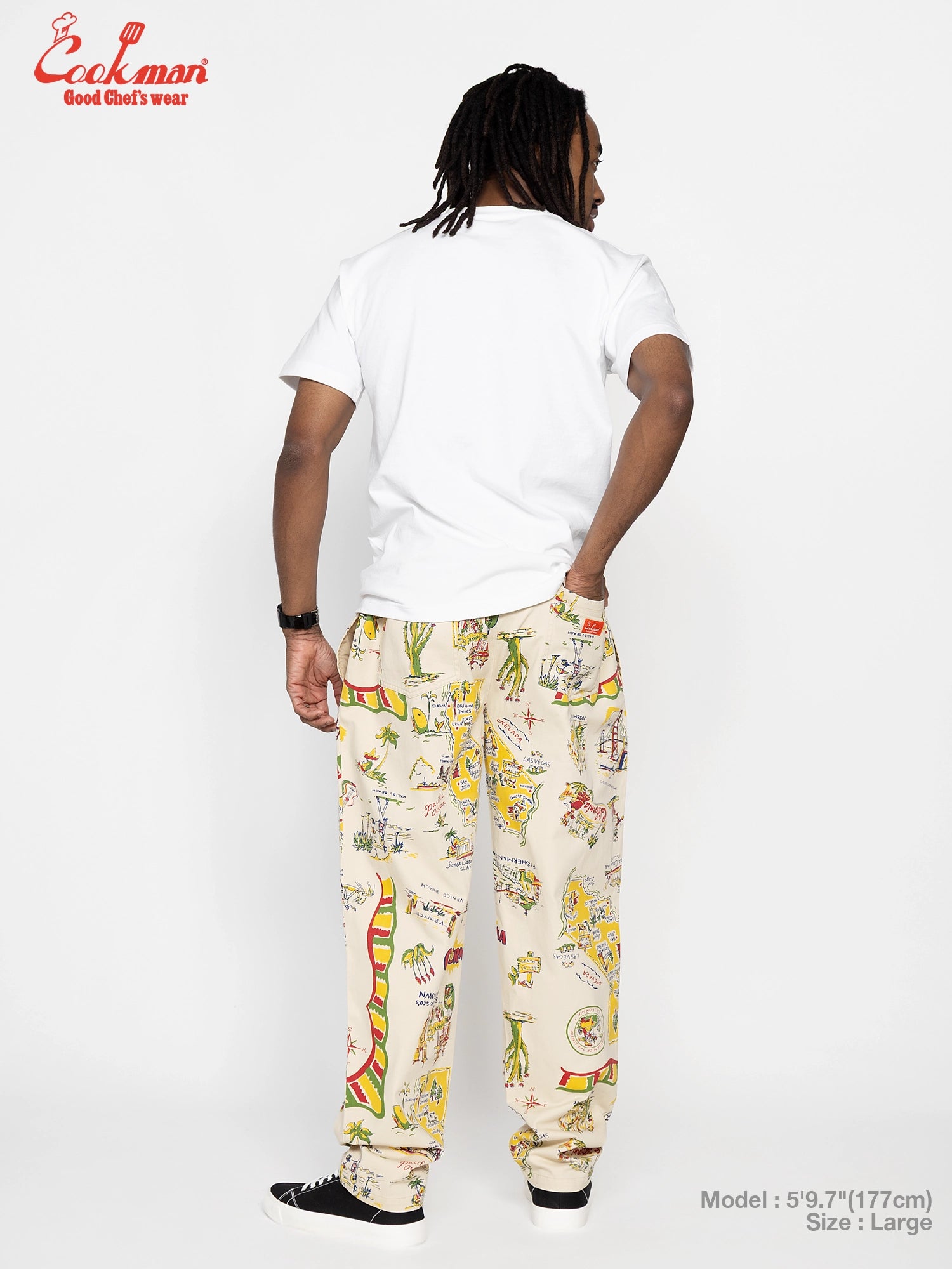 Cookman Chef Pants - Souvenir Map California