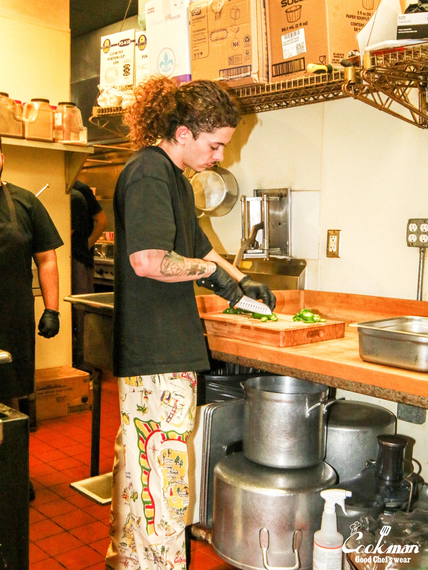 Cookman Chef Pants - Souvenir Map California