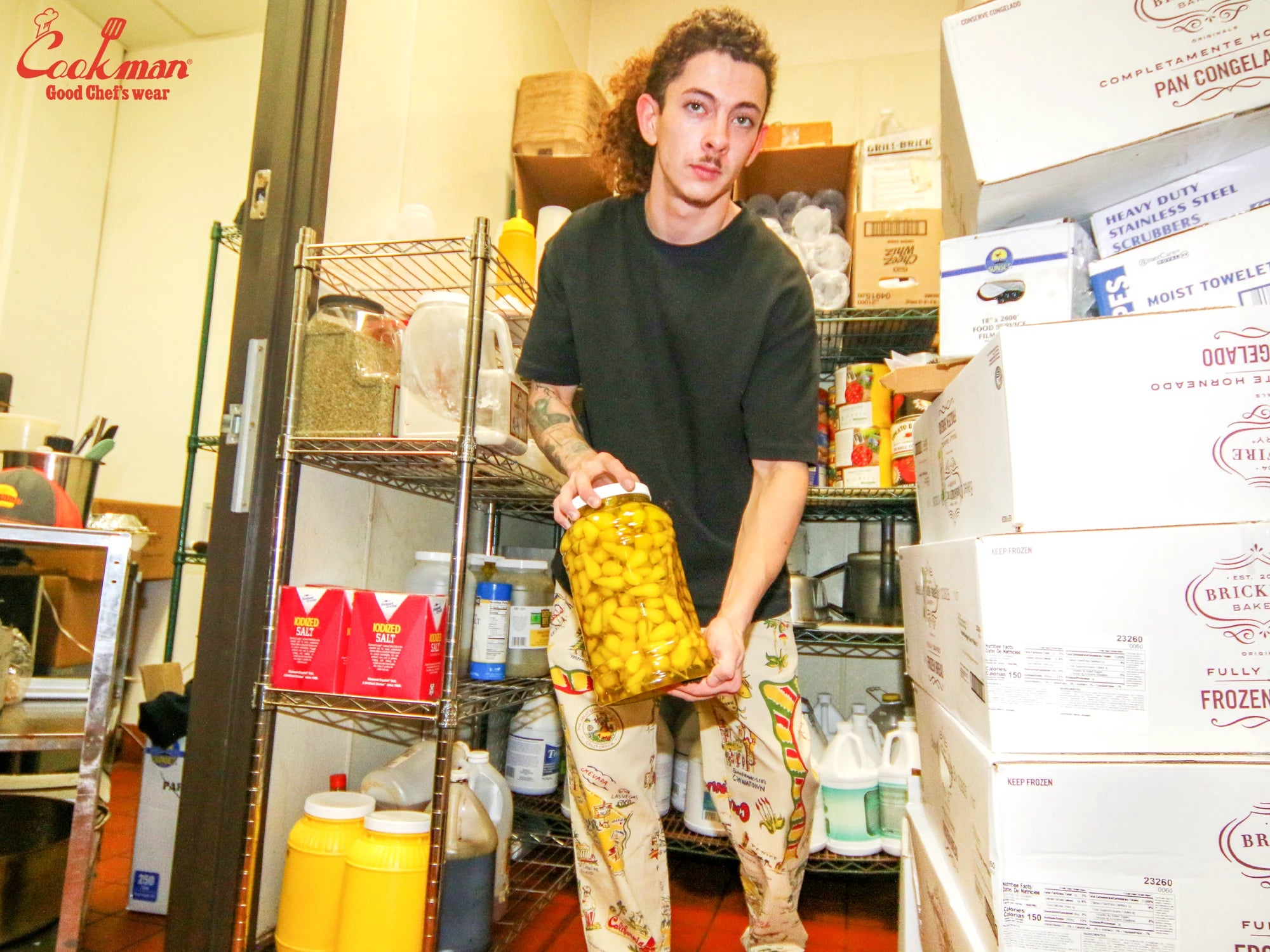 Cookman Chef Pants - Souvenir Map California