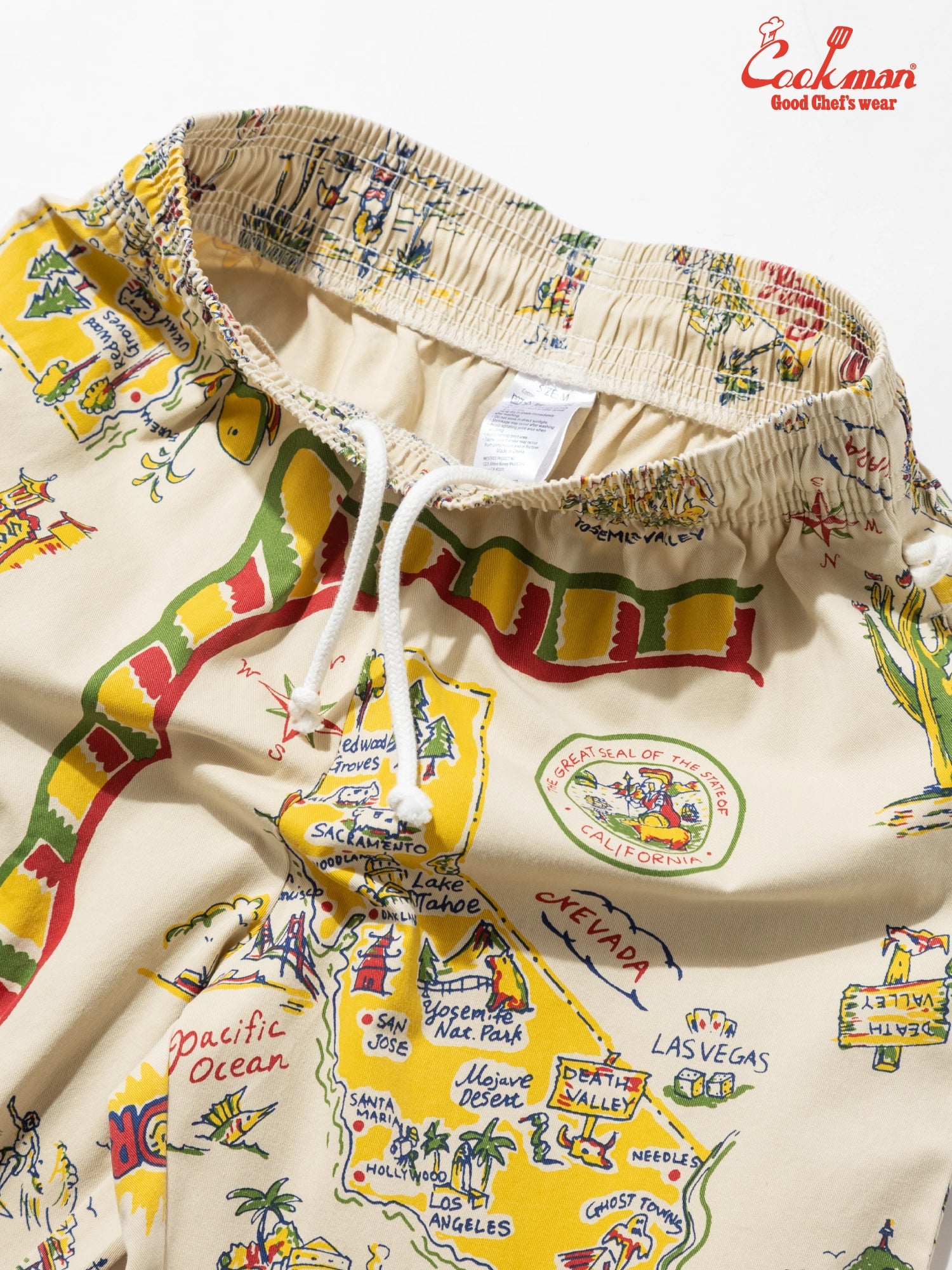 Cookman Chef Pants - Souvenir Map California