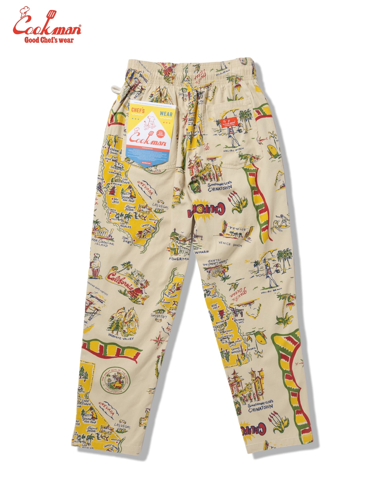 Cookman Chef Pants - Souvenir Map California