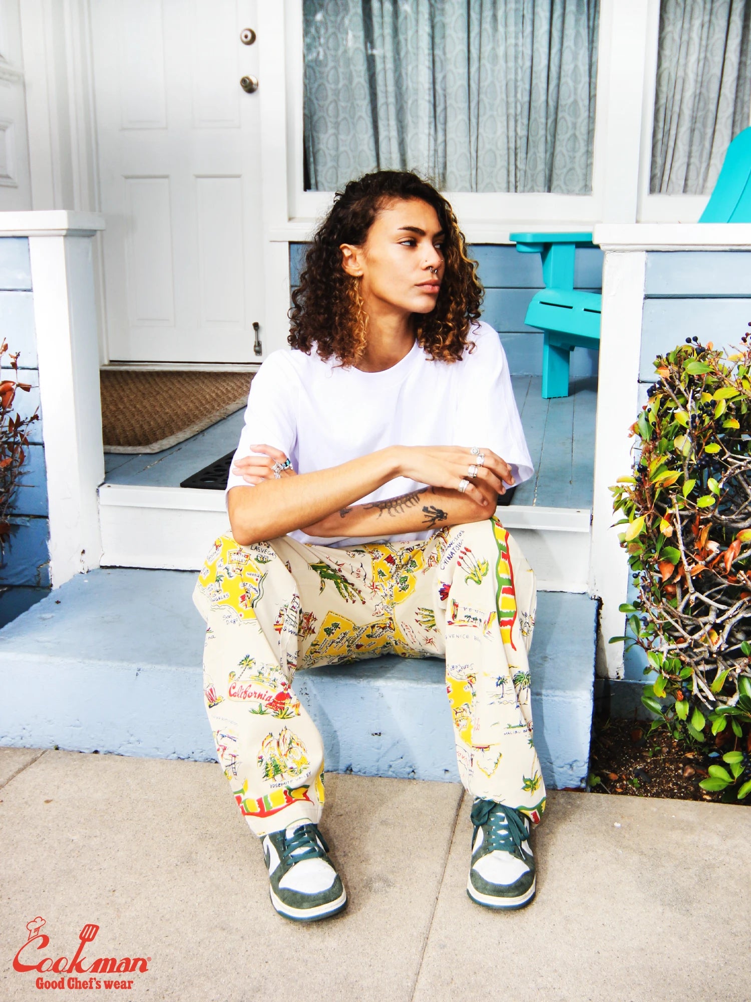 Cookman Chef Pants - Souvenir Map California