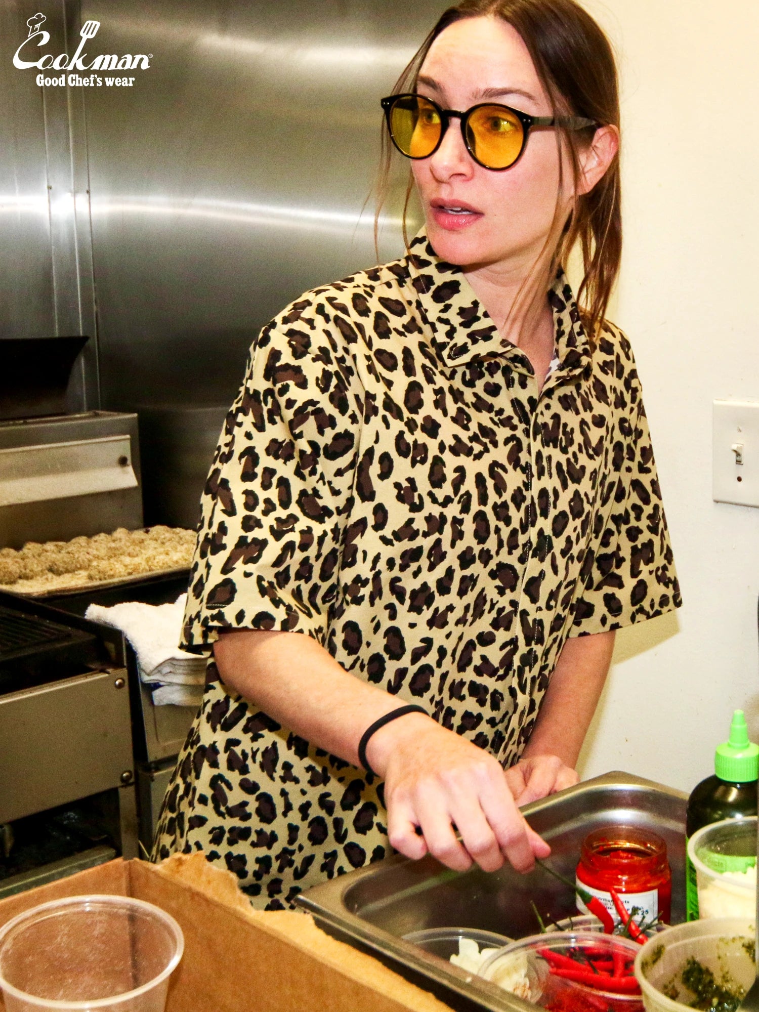 Work Shirts Short Sleeve Light - Leopard : Beige