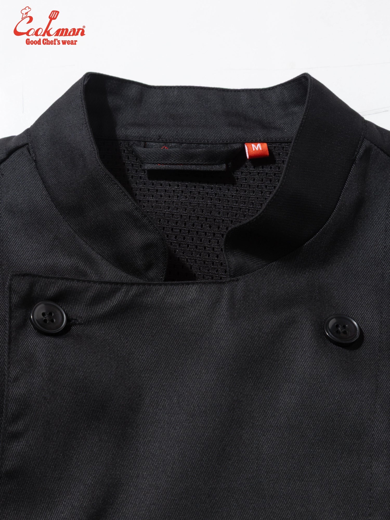 Chef Coat Long Sleeve Vented - Skull Bone : Black
