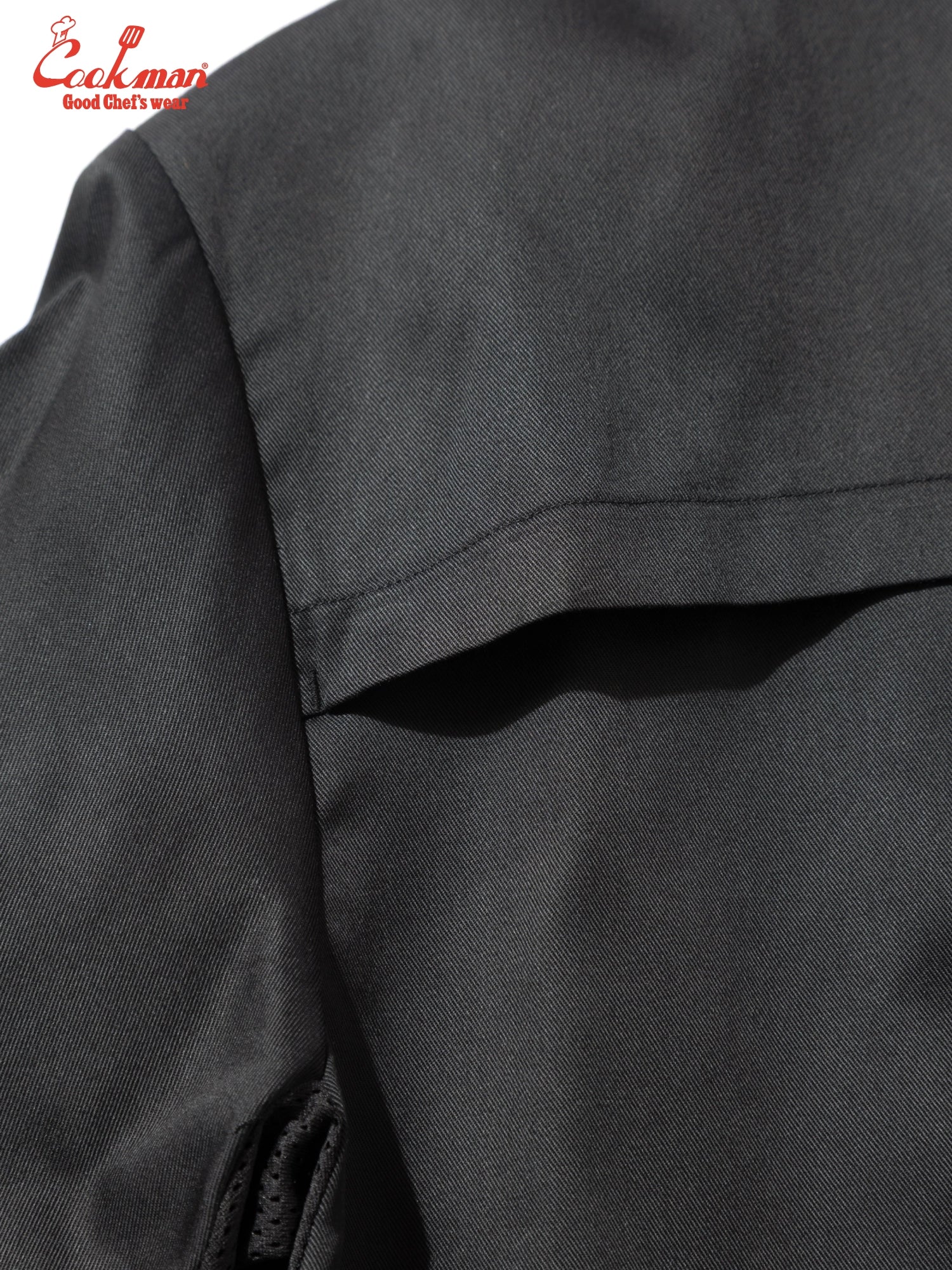 Chef Coat Long Sleeve Vented - Skull Bone : Black