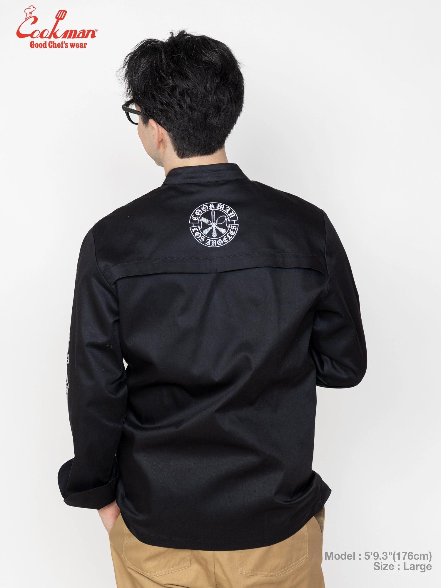 Chef Coat Long Sleeve Vented - Cutlery : Black