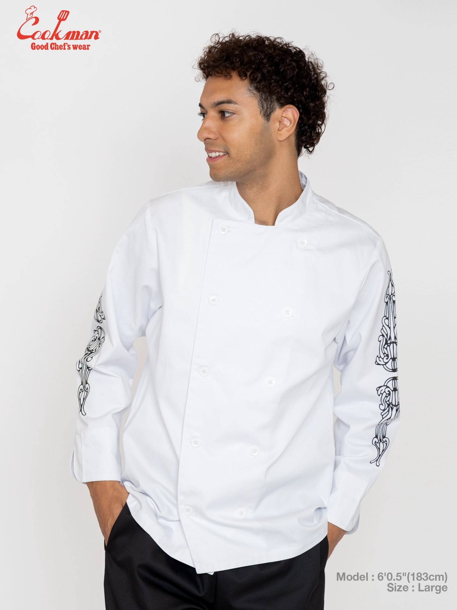 Chef Coat Long Sleeve Vented - Cutlery : White