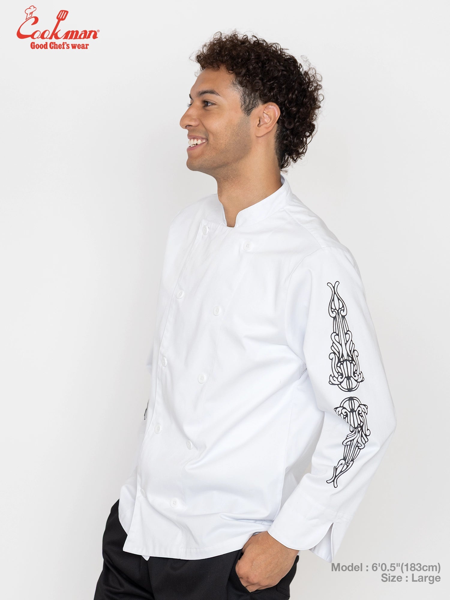 Chef Coat Long Sleeve Vented - Cutlery : White