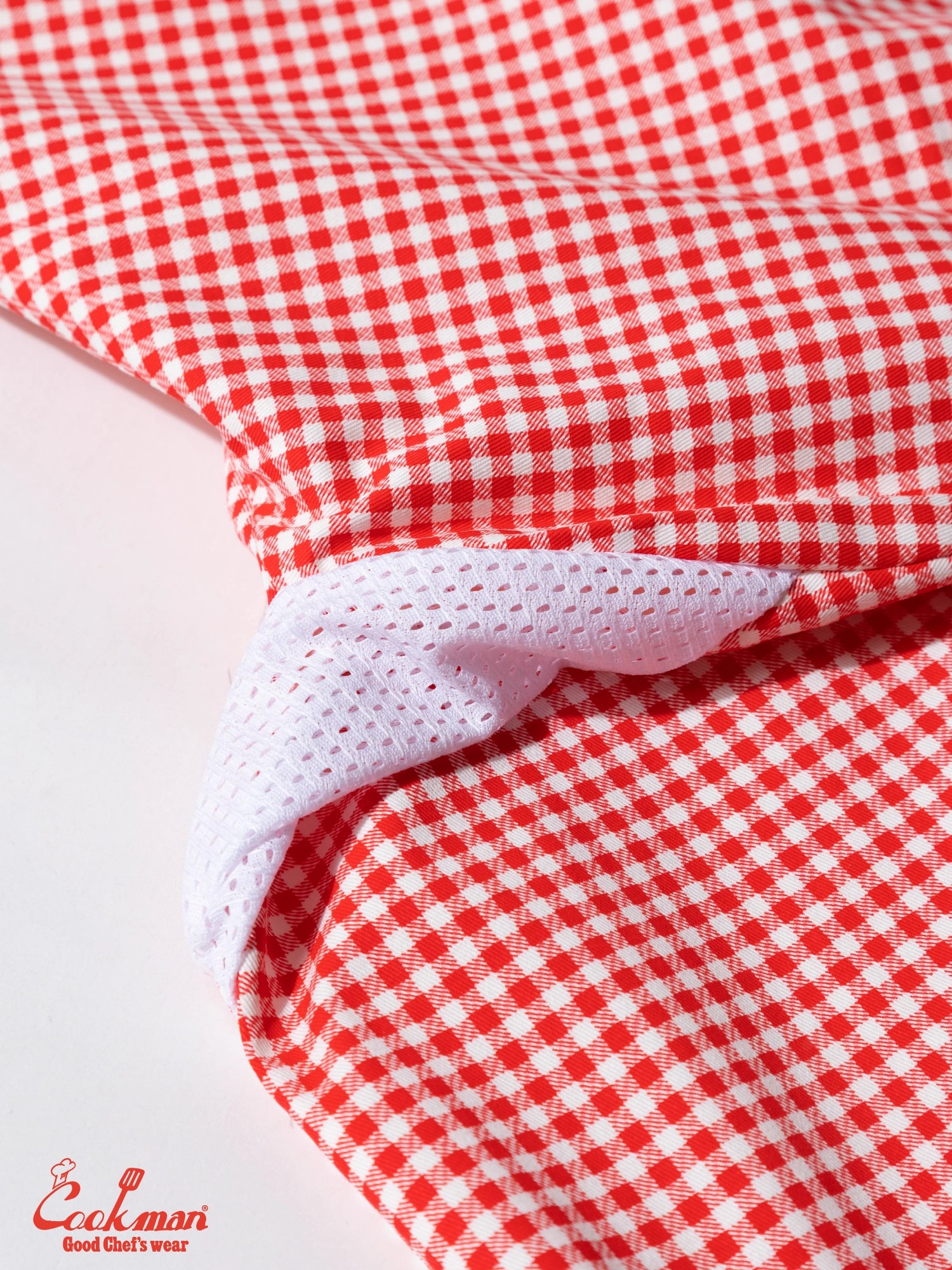 Cookman Chef Coat Long Sleeve Vented - Gingham : Red