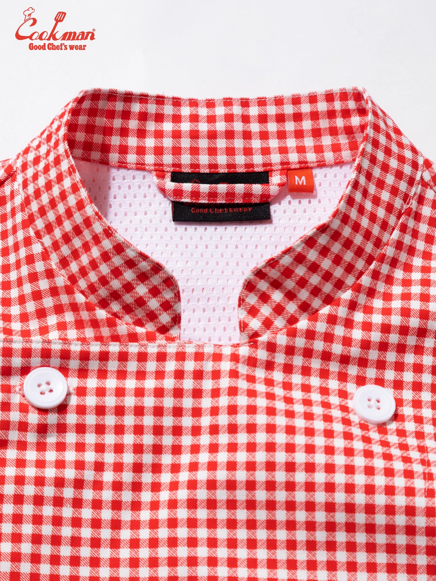 Cookman Chef Coat Long Sleeve Vented - Gingham : Red