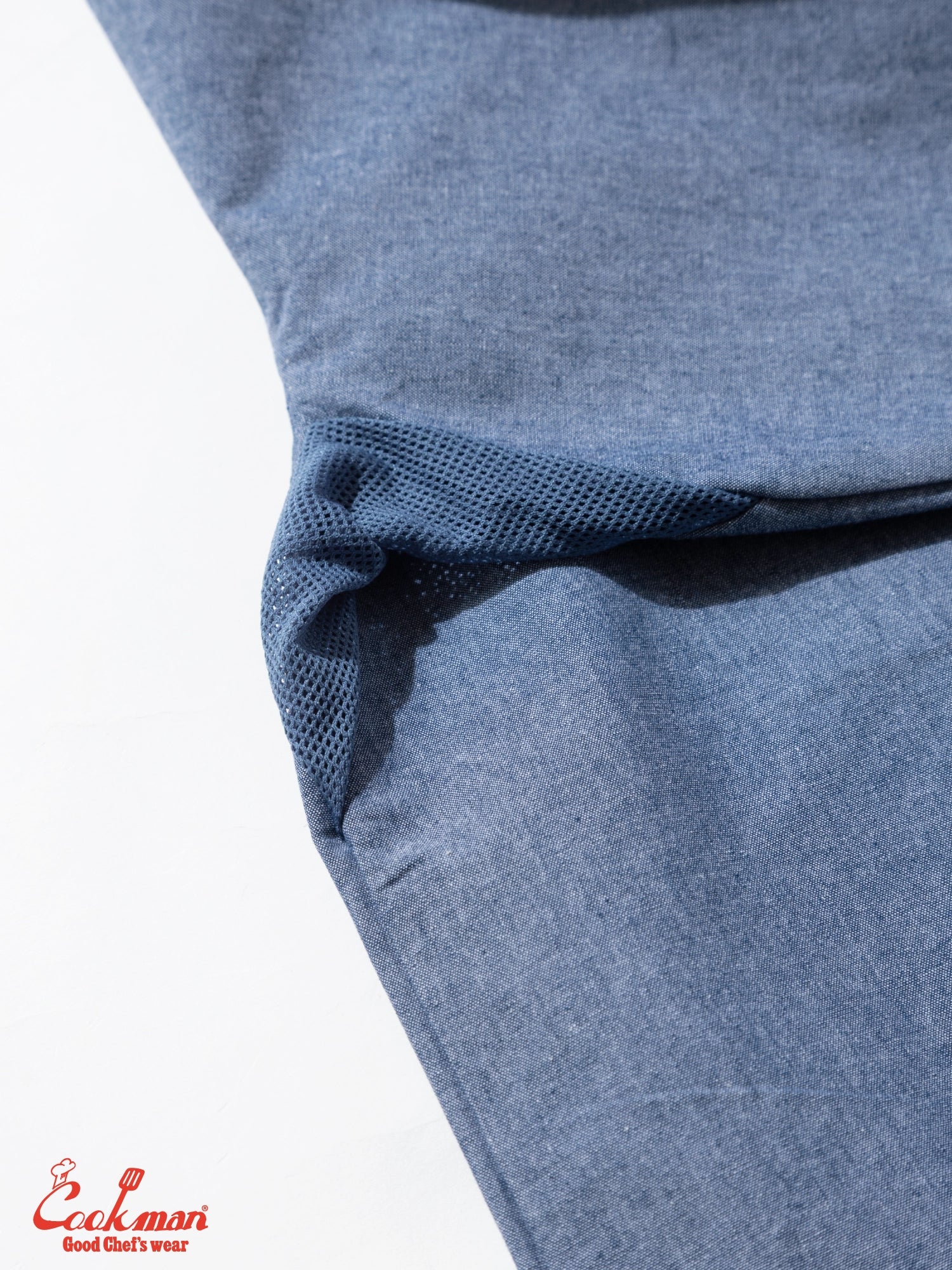 Cookman Chef Coat Long Sleeve Vented - Chambray : Blue