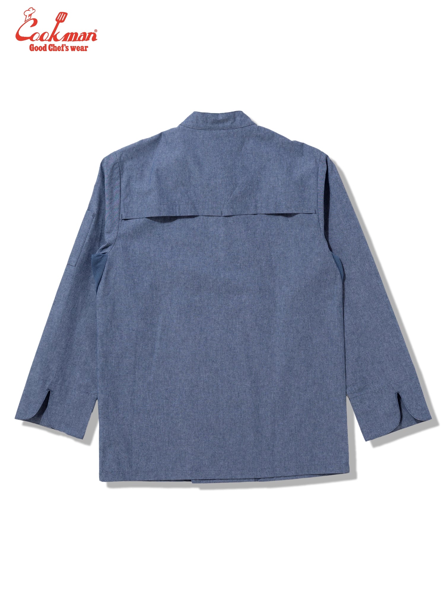 Cookman Chef Coat Long Sleeve Vented - Chambray : Blue