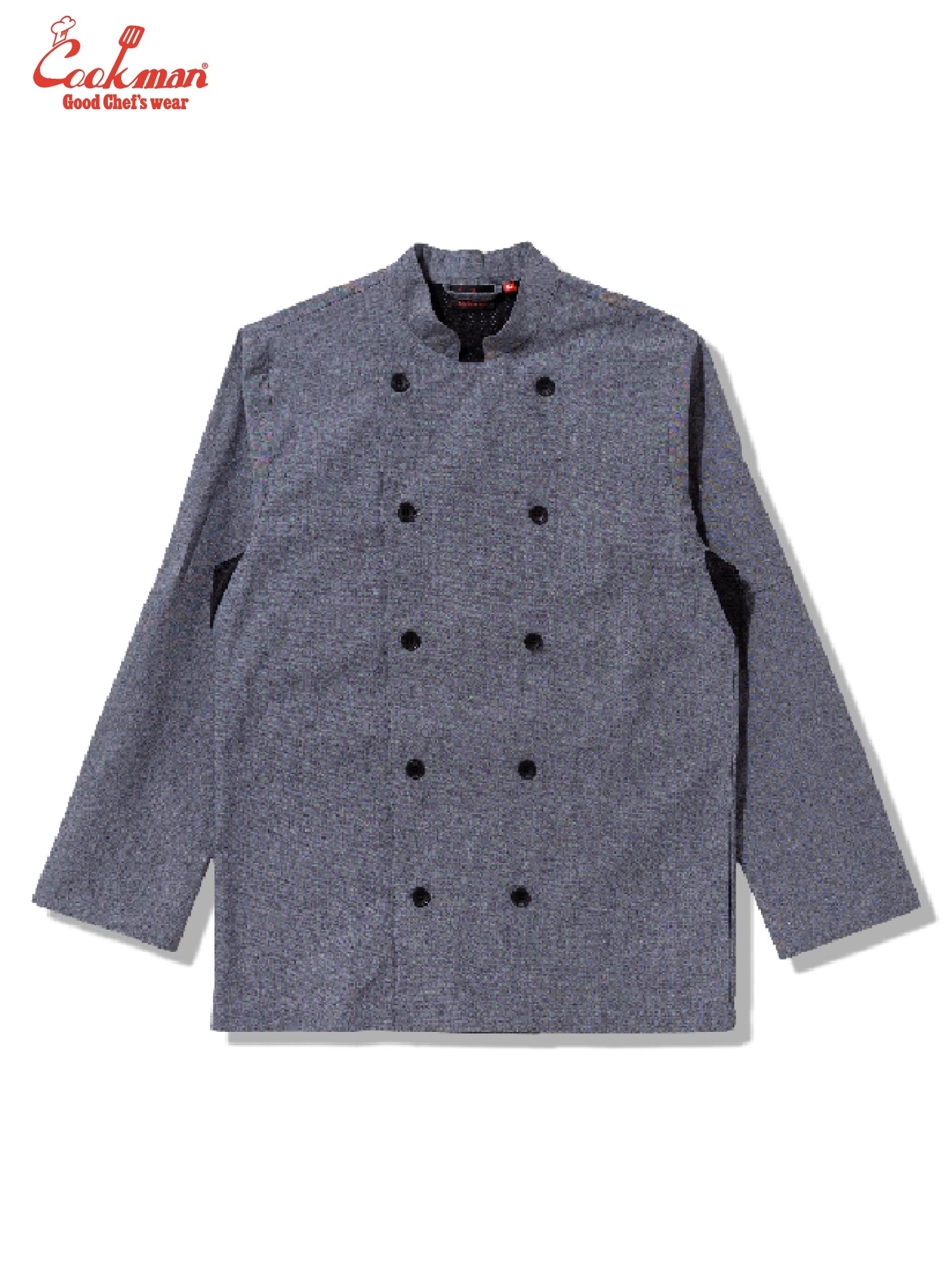 Cookman Chef Coat Long Sleeve Vented - Chambray : Black