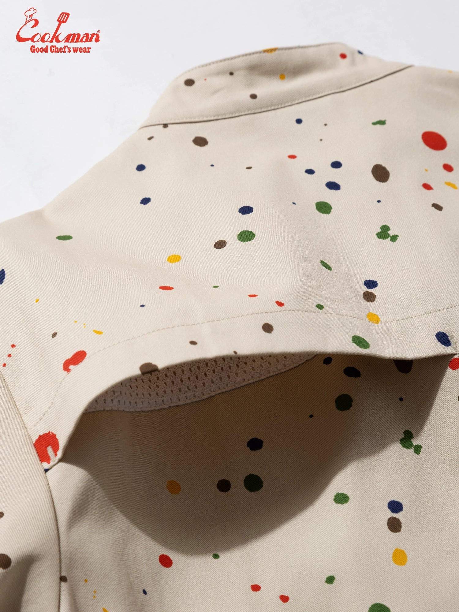 Cookman Chef Coat Long Sleeve Vented - Sauce Splash : Beige