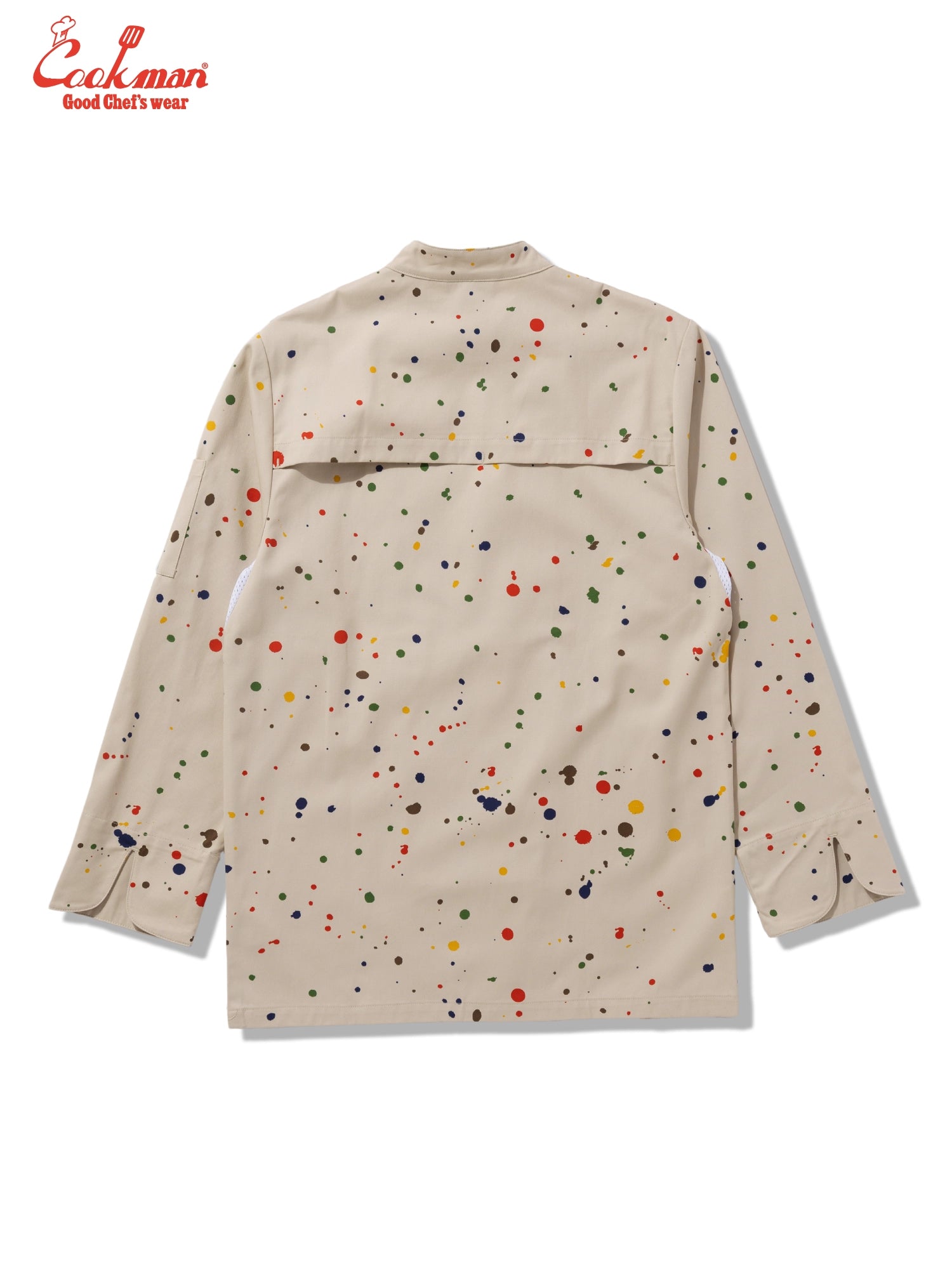 Cookman Chef Coat Long Sleeve Vented - Sauce Splash : Beige