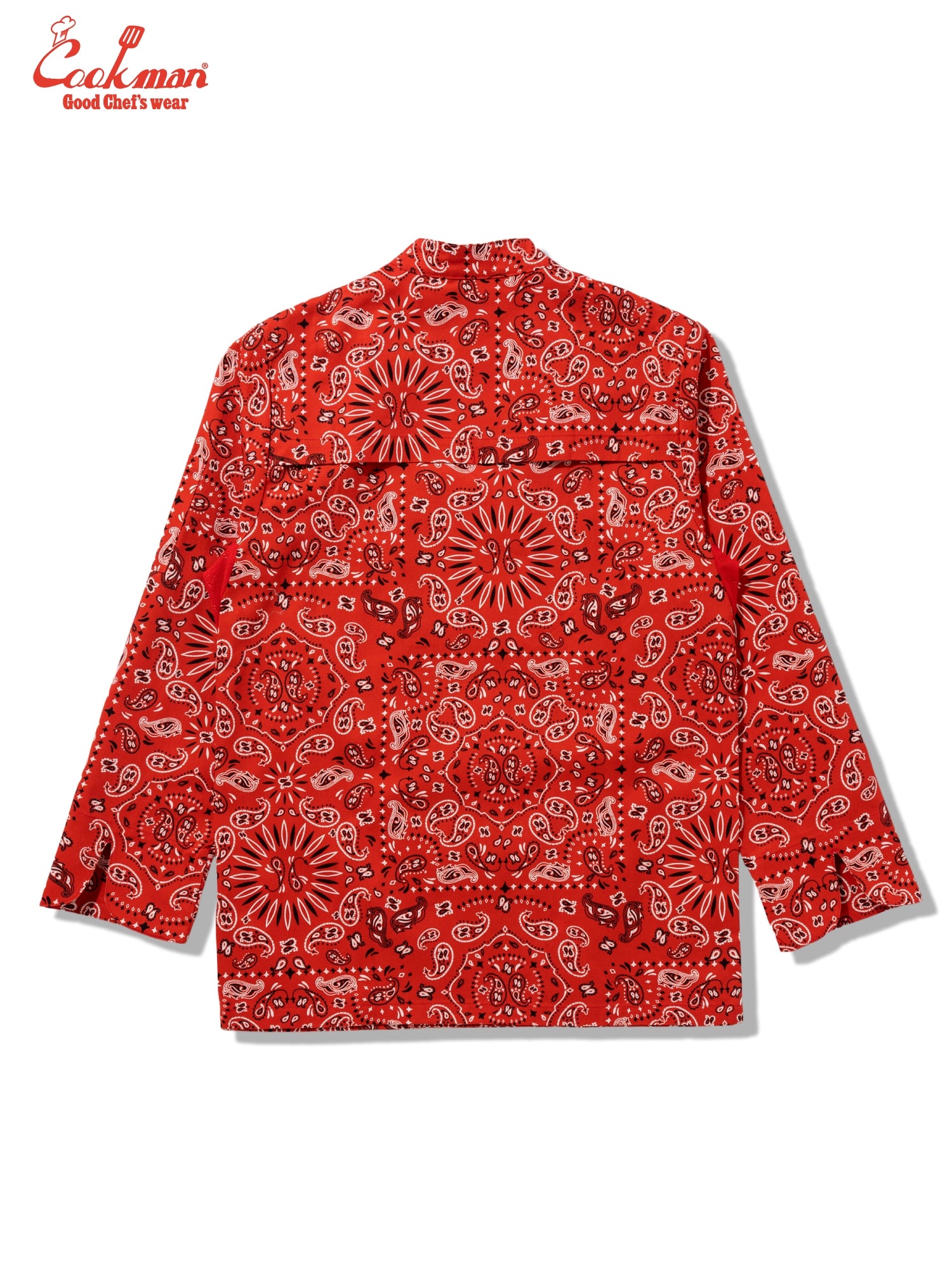 Cookman Chef Coat Long Sleeve Vented - Paisley : Red