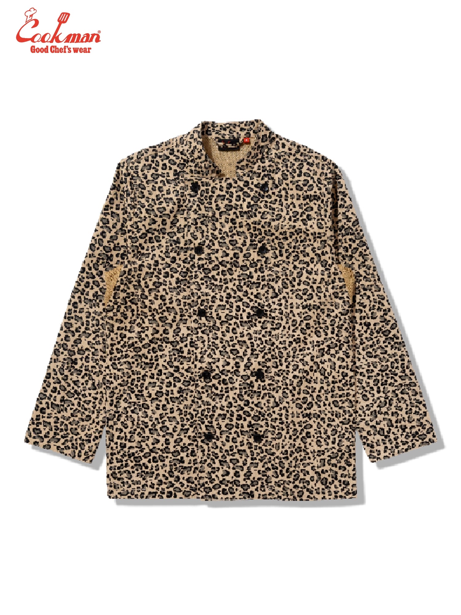 Cookman Chef Coat Long Sleeve Vented - Leopard : beige