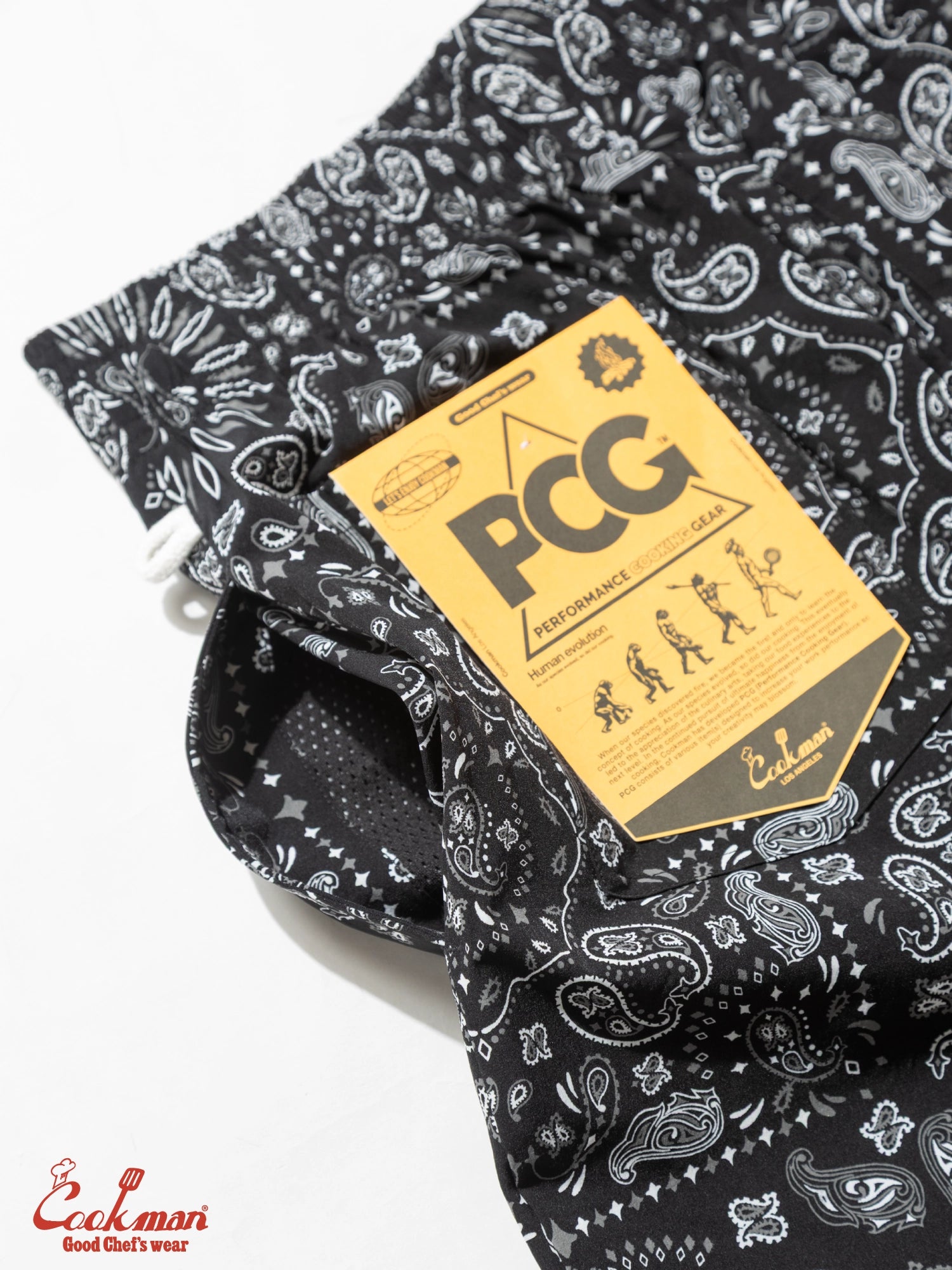 Chef Short Pants Light - Paisley : Black