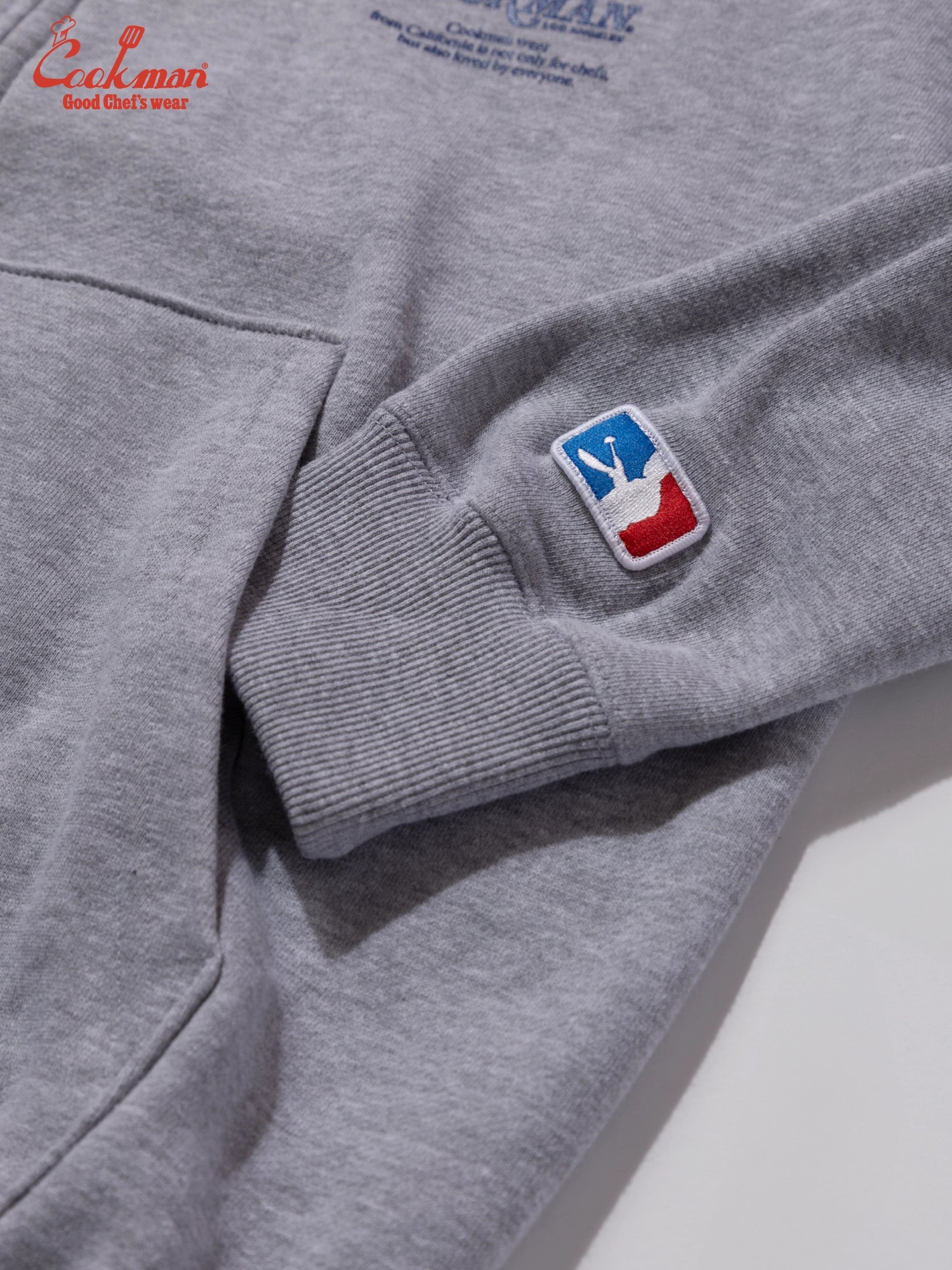 Zip-up Hoodie - Chef Hat LA : Heather Gray