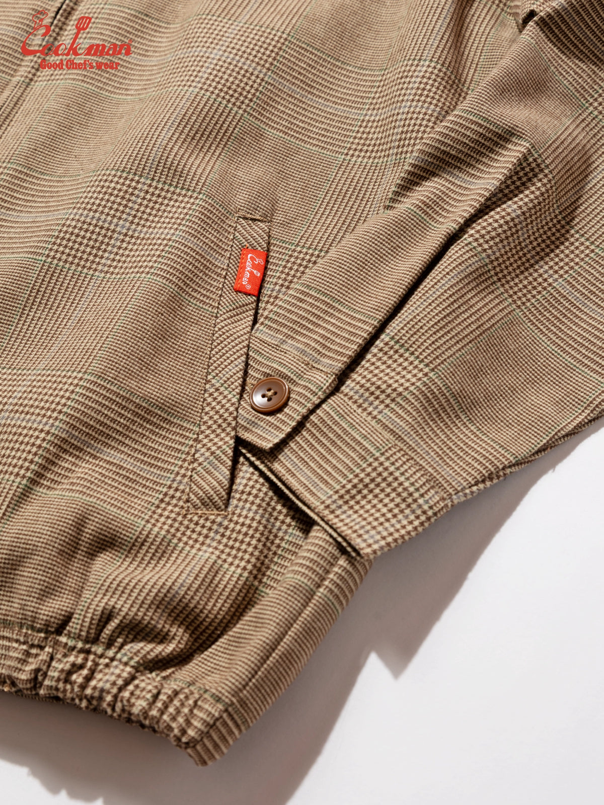 Delivery Jacket With Lining - Glen Check Brown