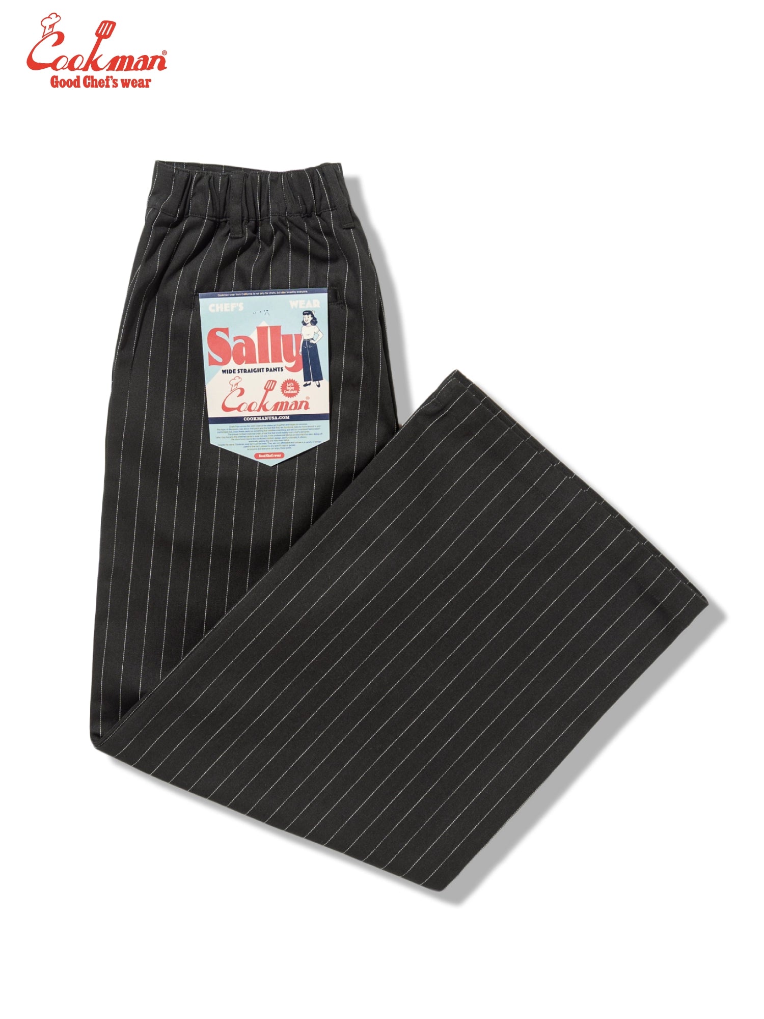 Cookman Sally Pants - Pin Stripe : Black