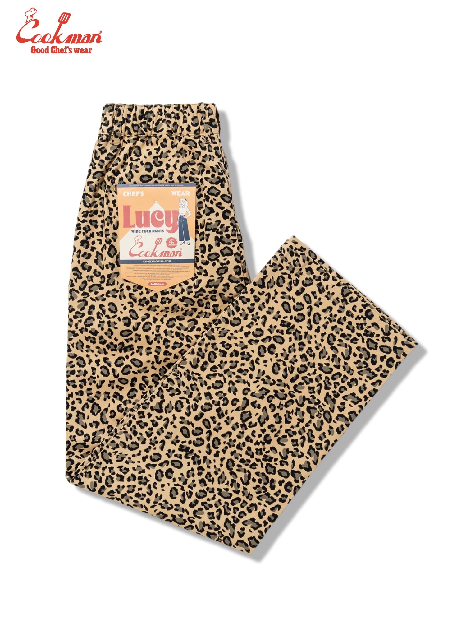 Cookman Lucy Pants - Leopard : Beige